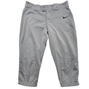 Nike Mens Grey Team Engineered Knicker Baseball Pants AV6718-052 Size M